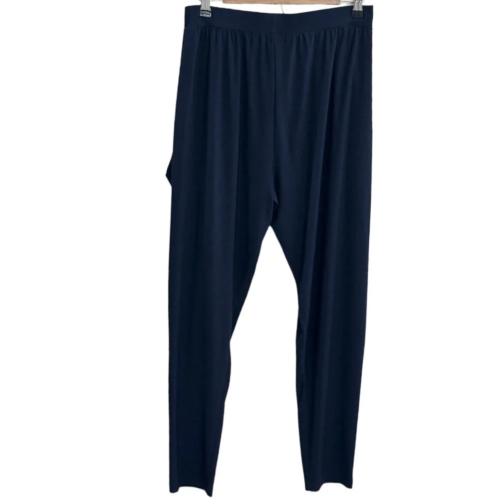 KOMAROV Stretchy Elastic Waist Blue Pants - Picture 5 of 6